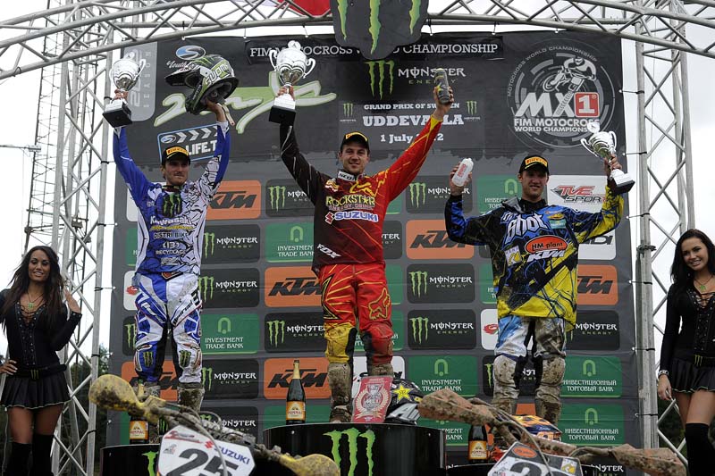 podio MX1 GP Svezia Uddevalla 2012